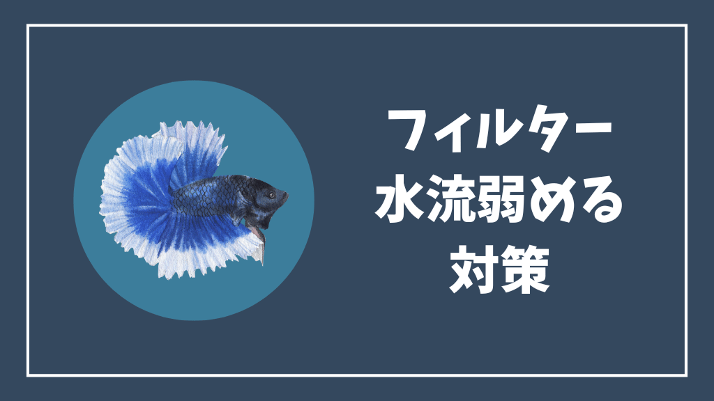 フィルターの水流を弱める対策