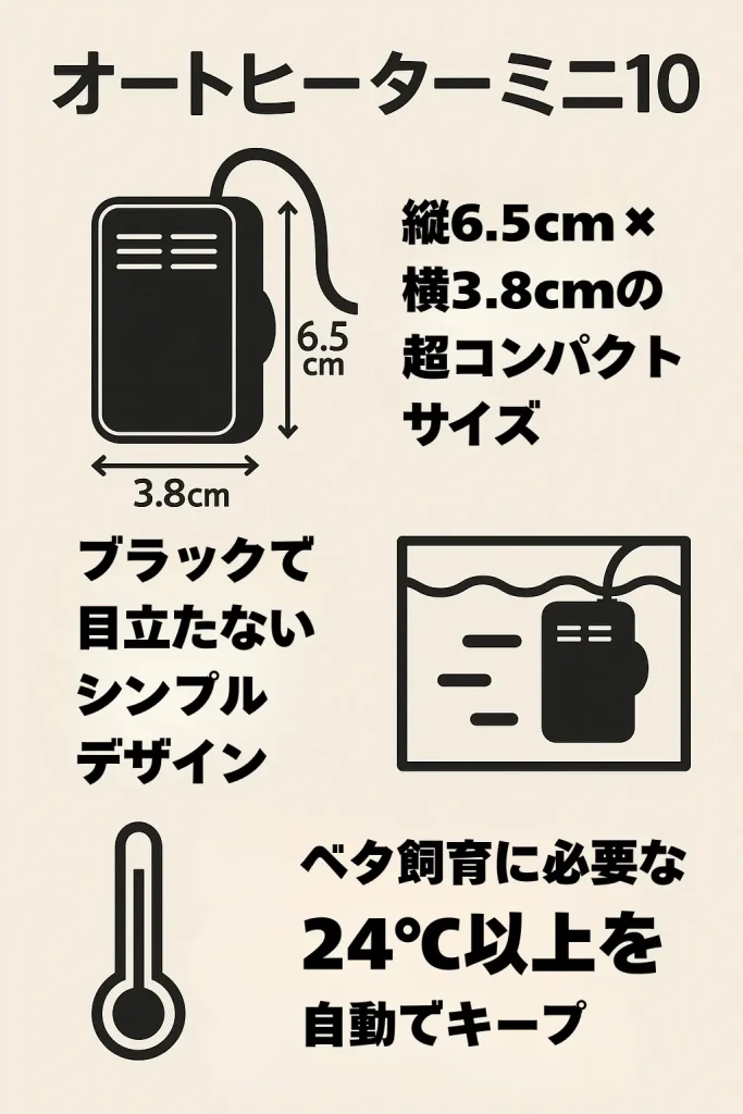 オートヒーターミニ10インフォグラフィック