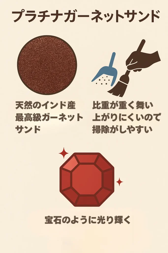 ガーネットサンドインフォグラフィック