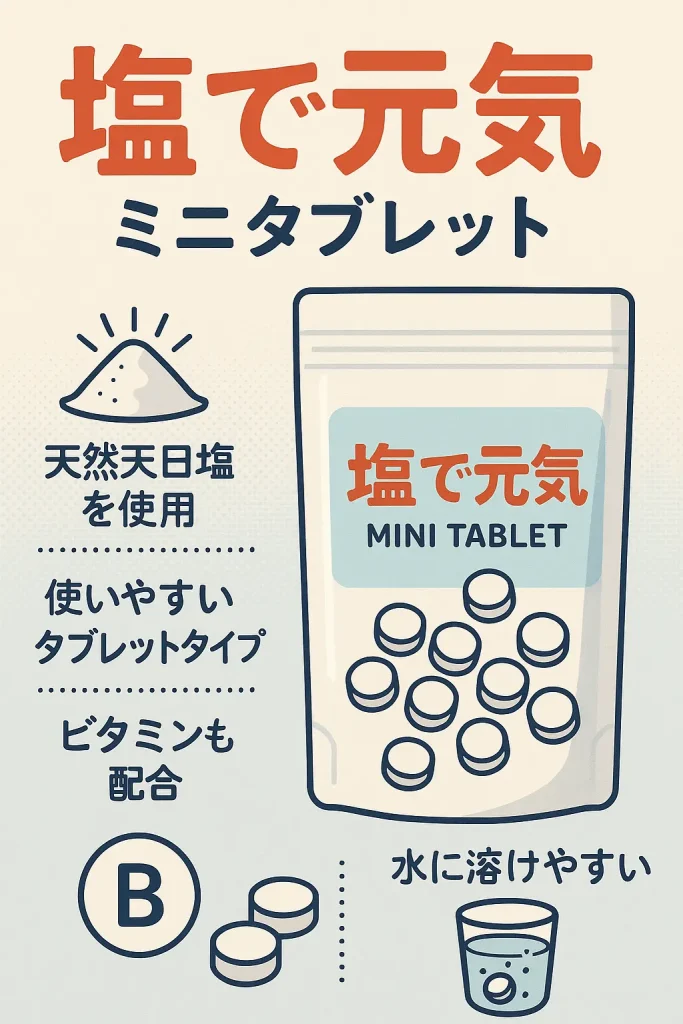 塩で元気ミニタブレットインフォグラフィック