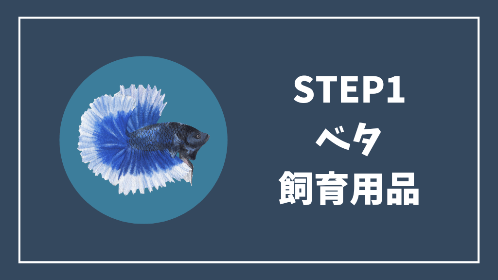 ステップ①ベタの飼育用品