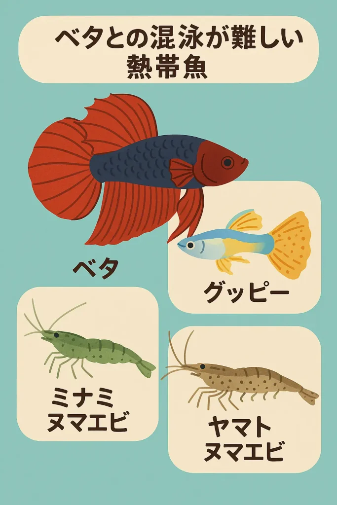 ベタとの混泳が難しい熱帯魚