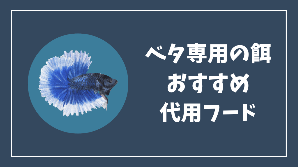 ベタ専用の餌のおすすめ代用フード