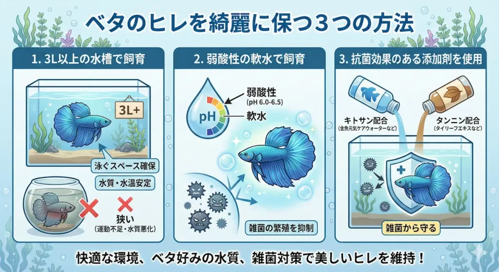 ベタのヒレを綺麗に保つ方法