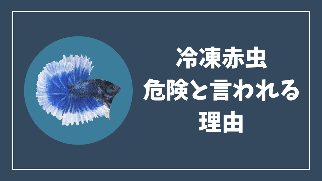 冷凍赤虫が危険と言われる理由
