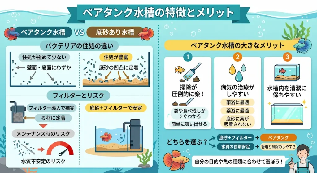 ベアタンク水槽のバクテリア