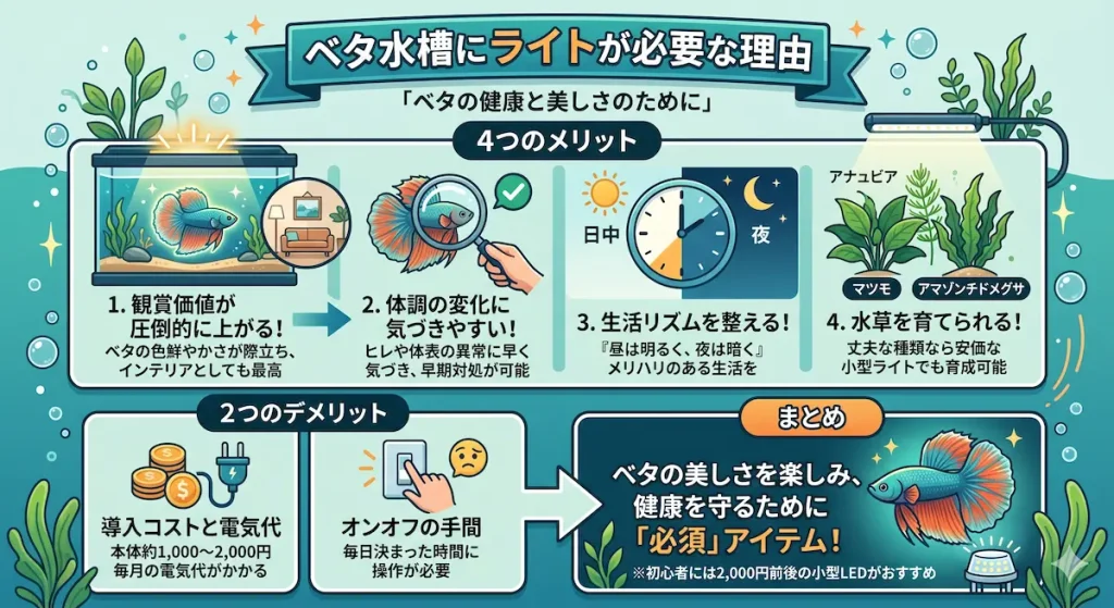 ベタにライトが必要な理由