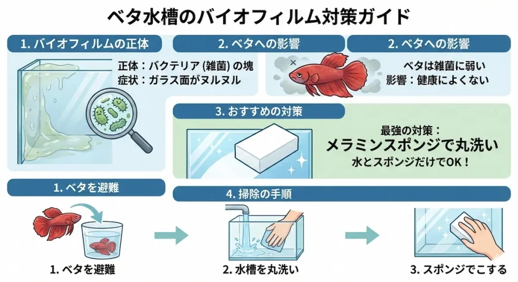 水槽のバイオフィルム対策