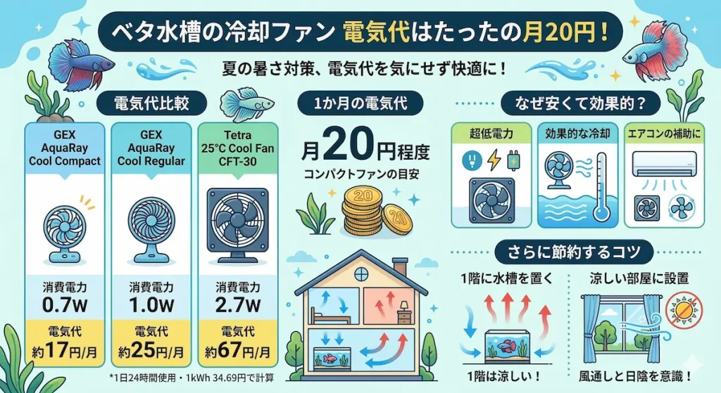 冷却ファンの電気代