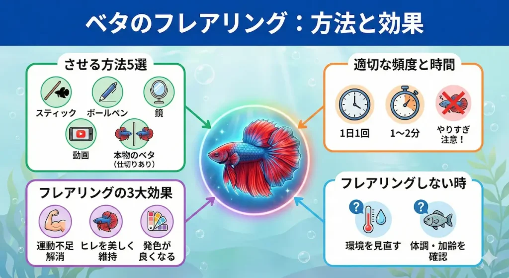 ベタのフレアリング