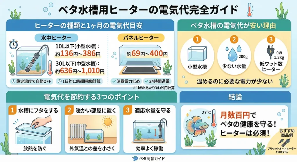 ベタの電気代