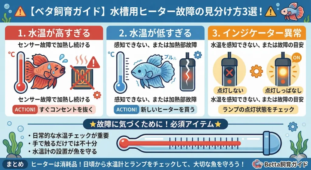 ヒーター故障の見分け方