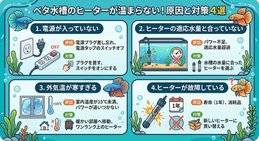 ヒーターが温まらない理由