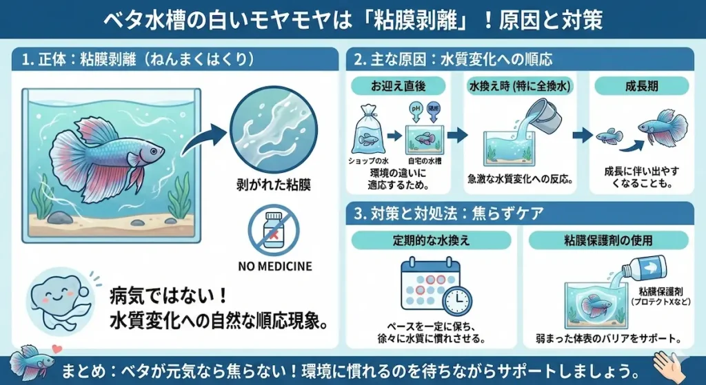ベタの粘膜剥離