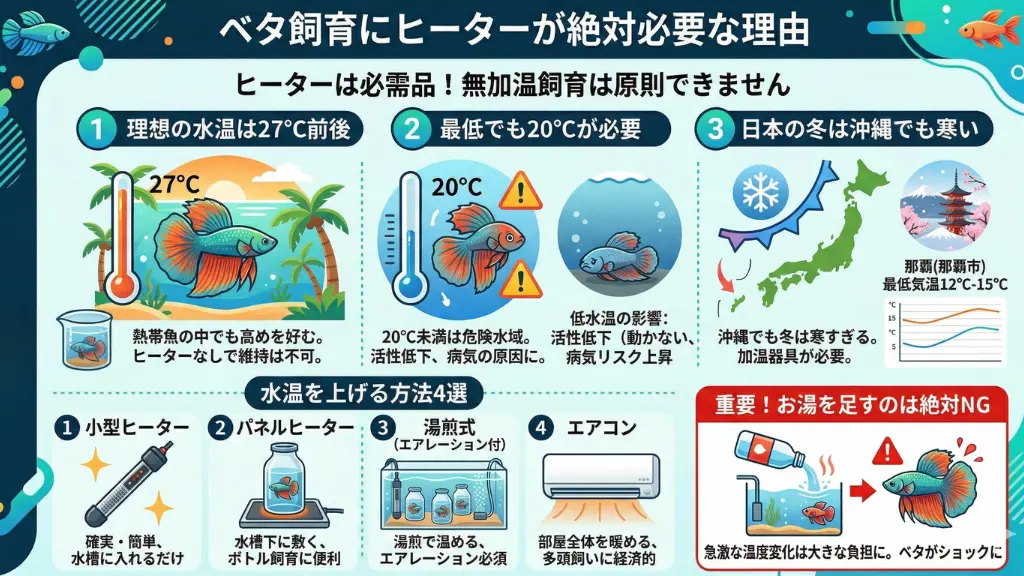 ベタヒーターなし