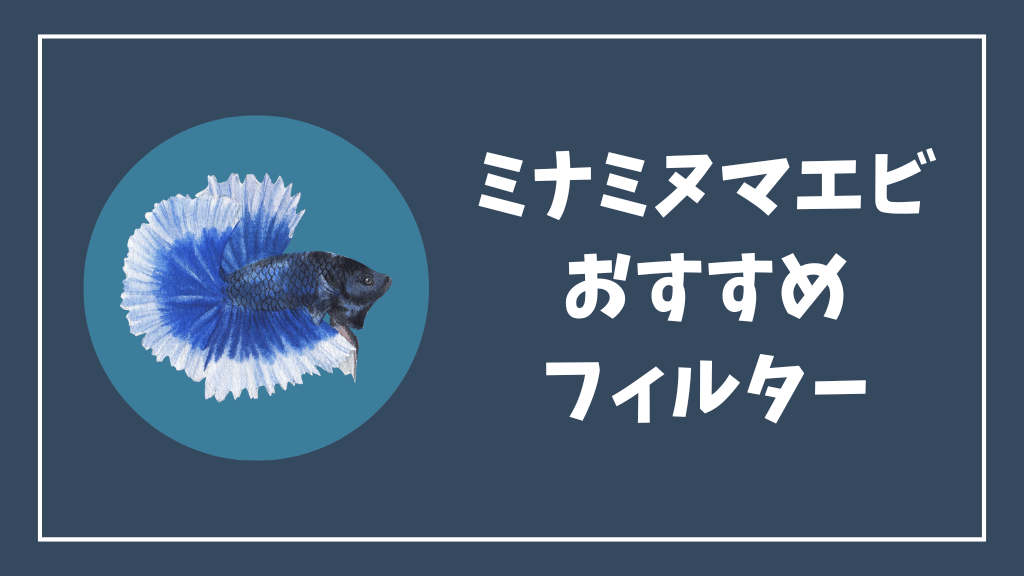 ミナミヌマエビにおすすめのフィルター