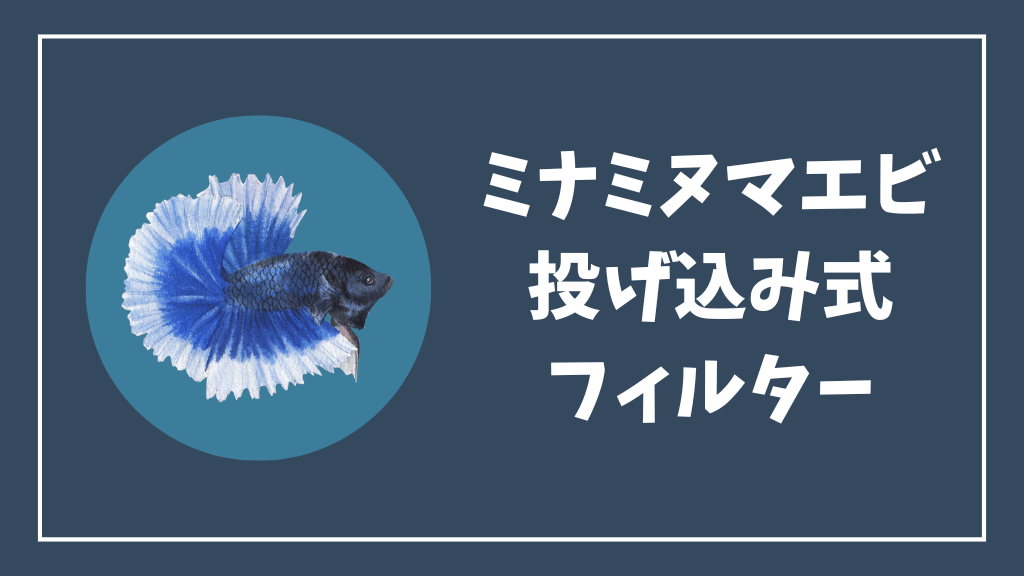 ミナミヌマエビにおすすめの投げ込み式フィルター
